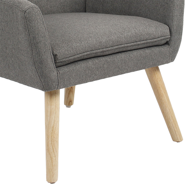 Armchair Likable pakoworld fabric grey natural 67x89x86cm