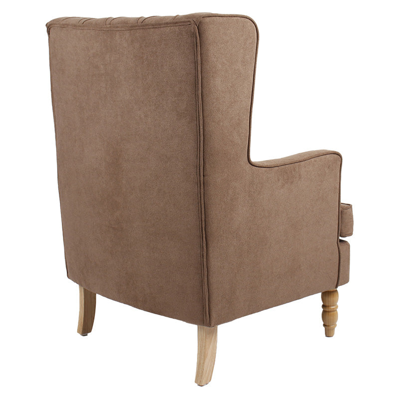 Armchair Efficient pakoworld fabric brown-natural 72x97x100cm