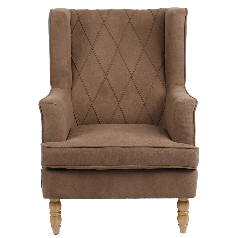 Armchair Efficient pakoworld fabric brown-natural 72x97x100cm