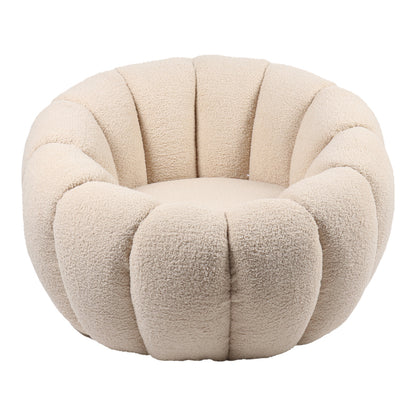 Armchair Yannick pakoworld boucle fabric beige 92x92x60cm