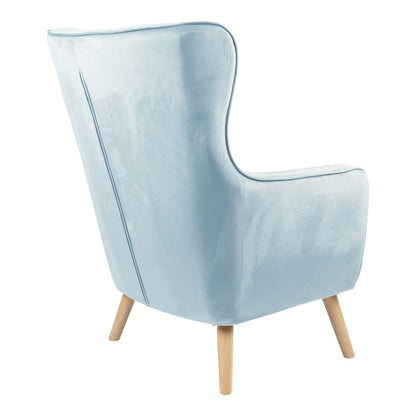 Armchair Insicive pakoworld velvet fabric mint-natural leg 72x89x105cm