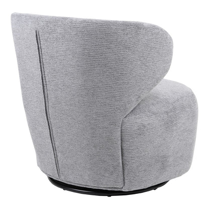 Armchair Marelia rotating grey color fabric 73x76x76cm