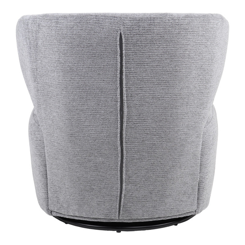Armchair Marelia rotating grey color fabric 73x76x76cm