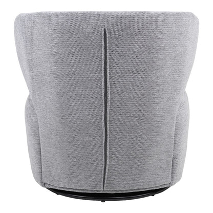 Armchair Marelia rotating grey color fabric 73x76x76cm