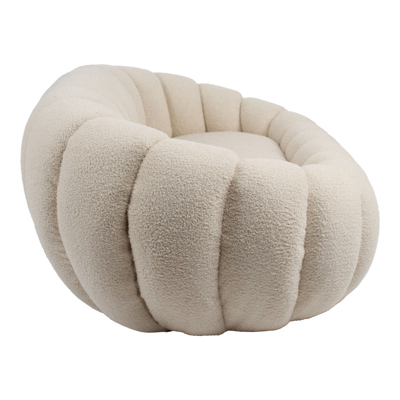 2-seater sofa Yannick boucle beige fabric 148x92x62cm