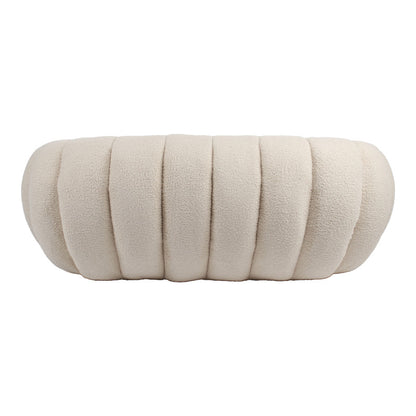 2-seater sofa Yannick boucle beige fabric 148x92x62cm