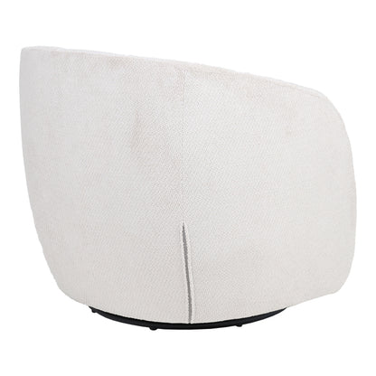 Barrelo swivel armchair cream fabric 77x72x69cm