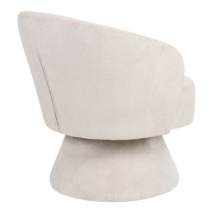 Cioura swivel armchair beige fabric 70x68x75cm
