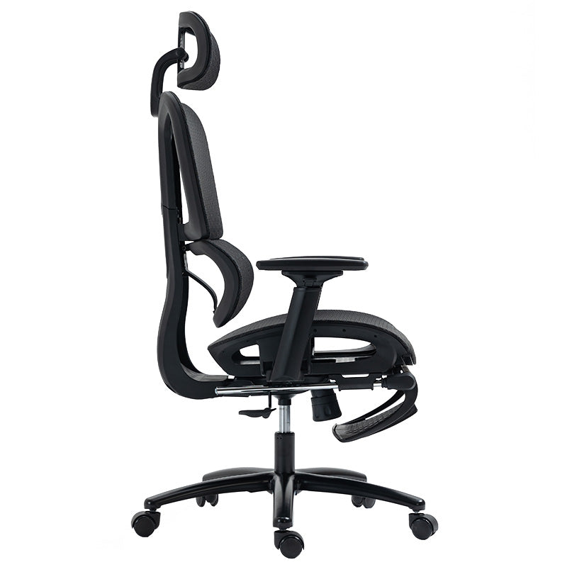 Office chair manager with footrest Verdant pakoworld Premium Quality mesh black