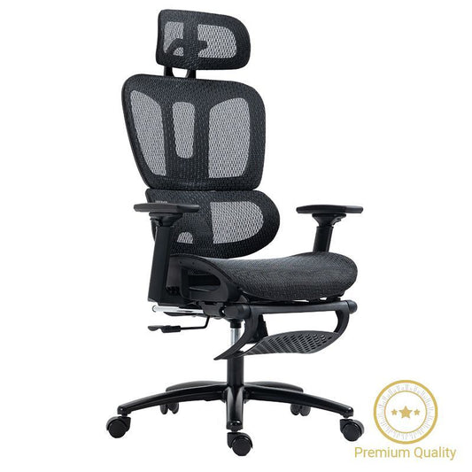 Office chair manager with footrest Verdant pakoworld Premium Quality mesh black