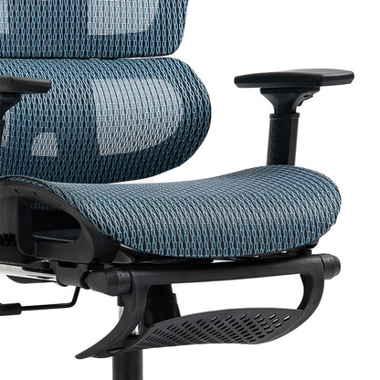 Office chair manager with footrest Verdant pakoworld Premium Quality mesh blue