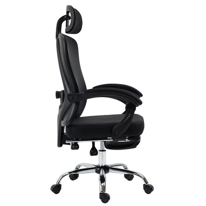 Office chair manager with footrest Titan pakoworld Premium Quality fabric-mesh black
