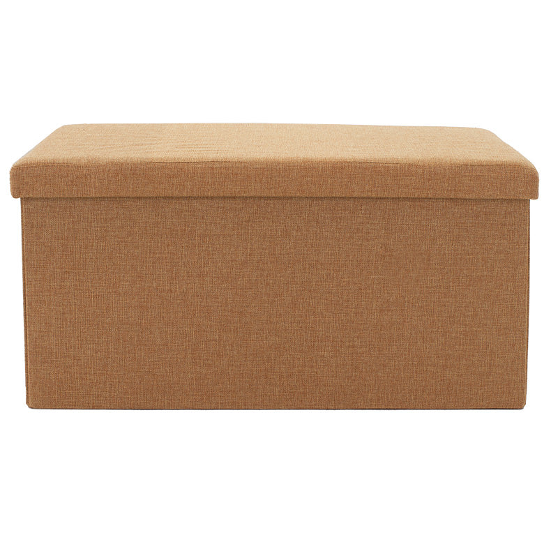 Stool-trunk Greatness pakoworld fabric beige 76x38x38cm