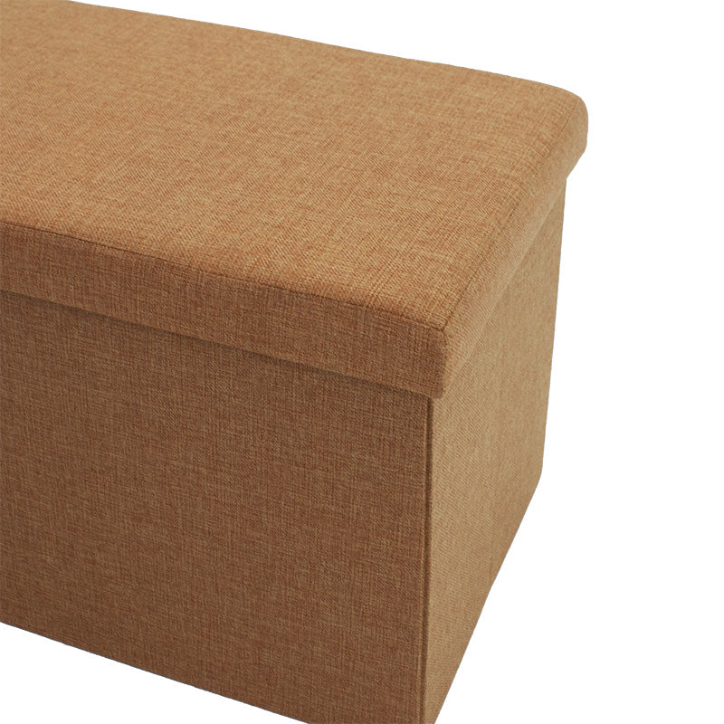 Stool-trunk Greatness pakoworld fabric beige 76x38x38cm