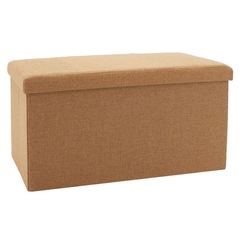 Stool-trunk Greatness pakoworld fabric beige 76x38x38cm