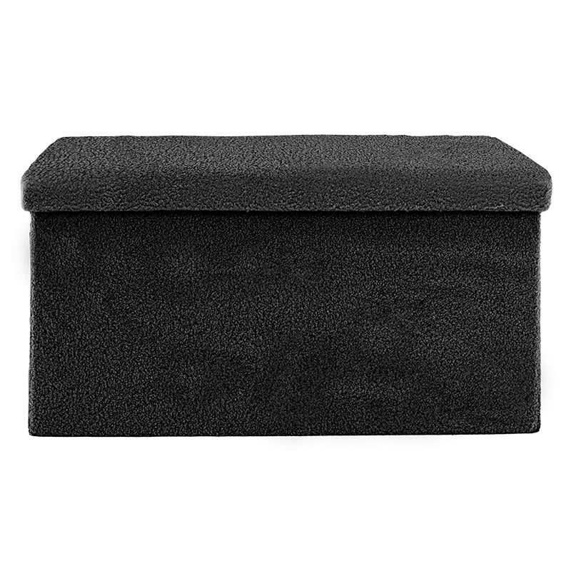 Stool-trunk Forward pakoworld bouclé fabric anthracite 76x38x38cm