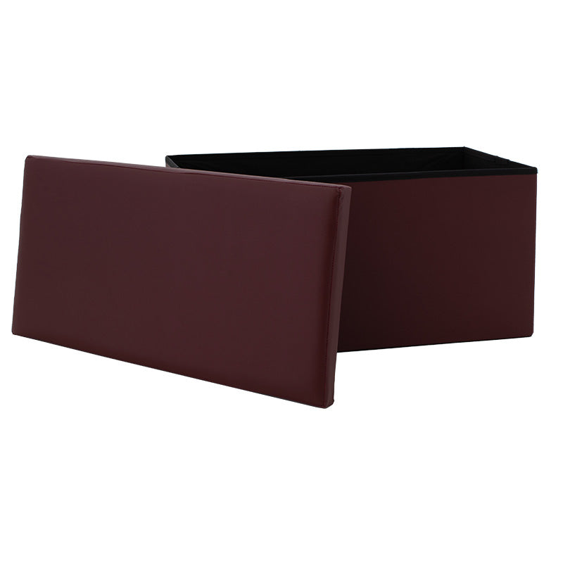 Stool-trunk Cooperation pakoworld pu dark brown 6x38x38cm