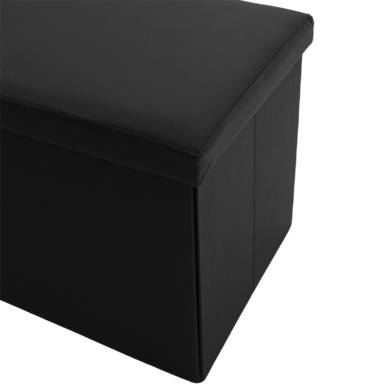 Stool-trunk Cooperation pakoworld pu black 76x38x38cm