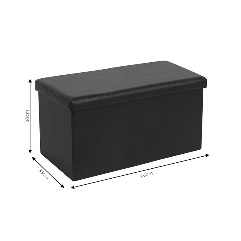 Stool-trunk Cooperation pakoworld pu black 76x38x38cm