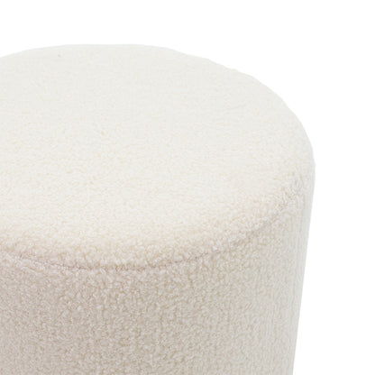 Stool Dash pakoworld boucle cream-golden D35x35cm