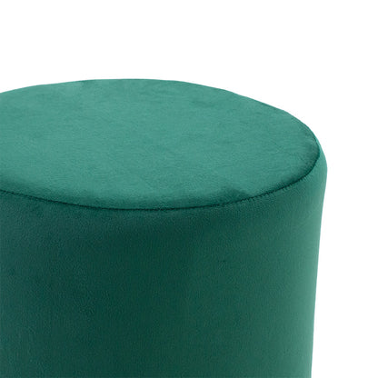 Stool Dash pakoworld velvet dark green-golden D35x35cm