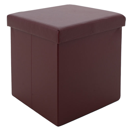 Stool-trunk Crystal pakoworld pu dark brown 38x38x38cm