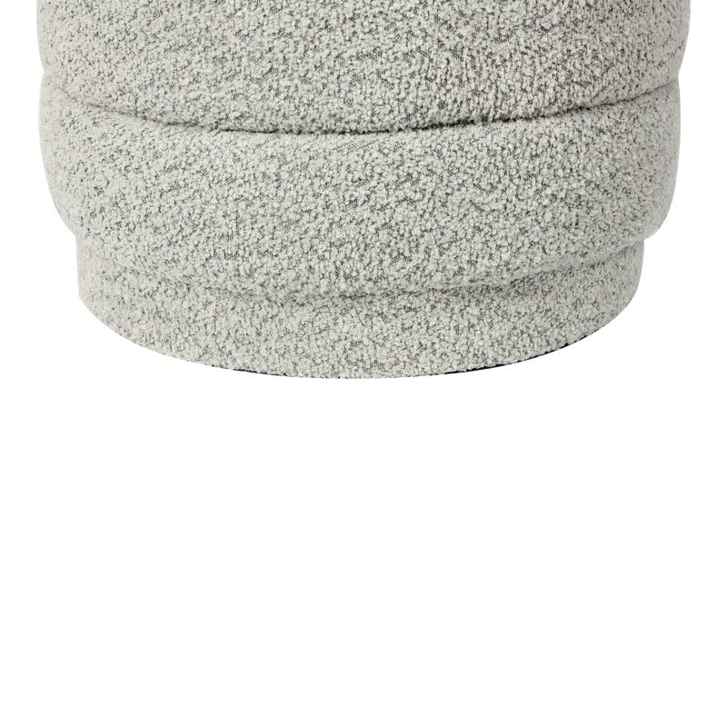 Stool-trunk Bettia teddy fabric mint D41x38.5cm