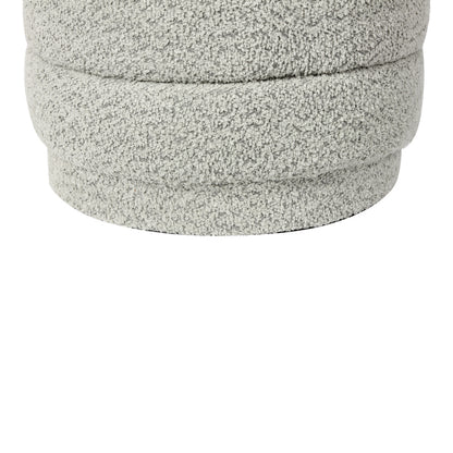 Stool-trunk Bettia teddy fabric mint D41x38.5cm