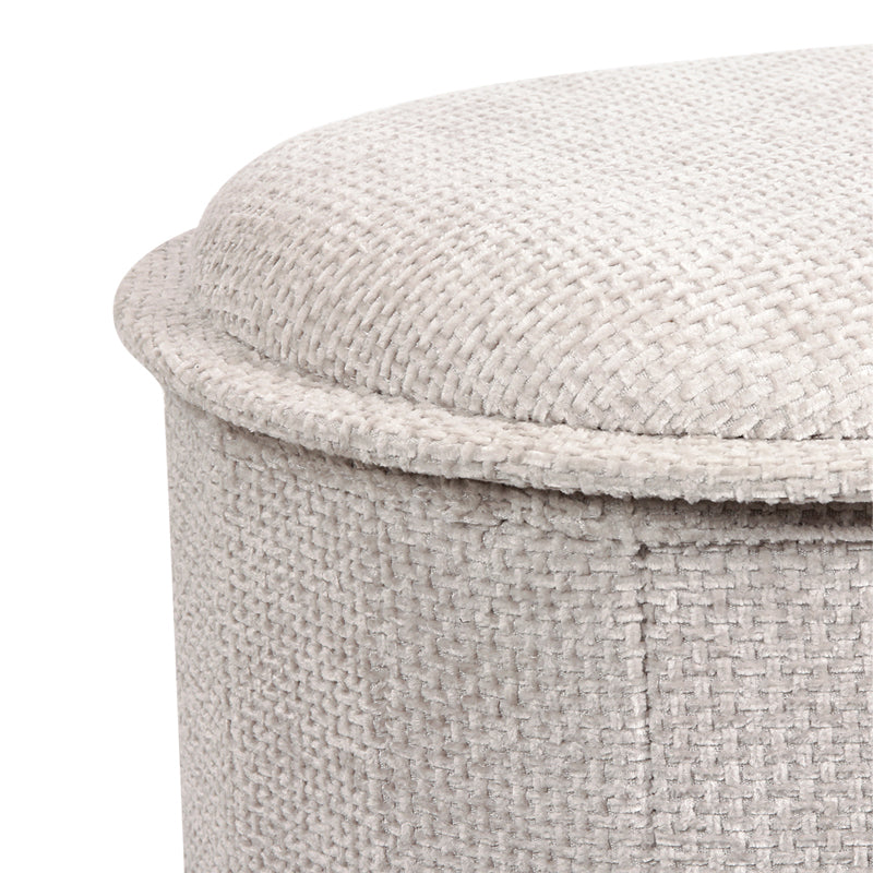 Stool-trunk Trebia cream fabric 76x38x38cm