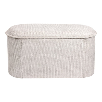 Stool-trunk Trebia cream fabric 76x38x38cm