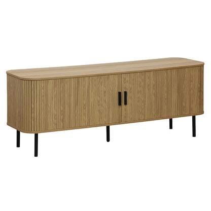 Tv standScandi MDF natural color with black metal legs 150x45x57.5cm