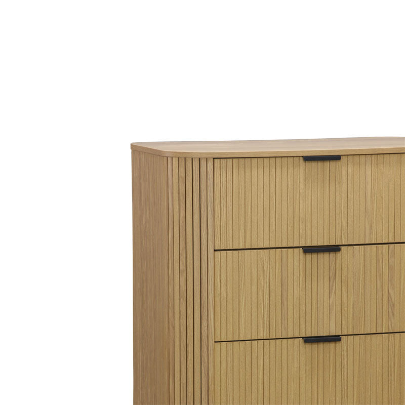 Chest of 4 drawers Scandi pakoworld  in natural color 79x46x115cm