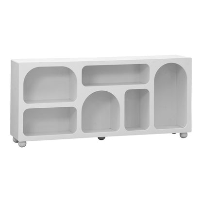 Buffet Emersi with shelves mdf in white color 164x34x76cm