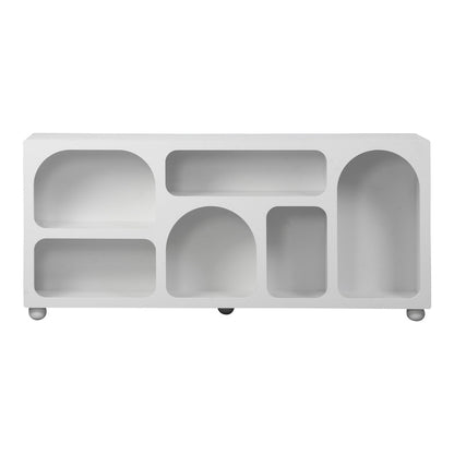 Buffet Emersi with shelves mdf in white color 164x34x76cm