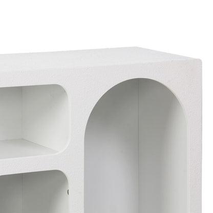Buffet Emersi with shelves mdf in white color 164x34x76cm
