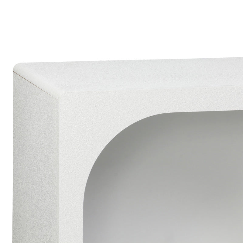 Buffet Emersi with shelves mdf in white color 164x34x76cm