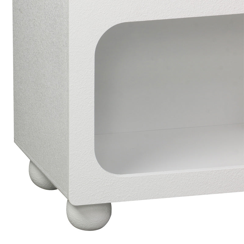 Buffet Emersi with shelves mdf in white color 164x34x76cm