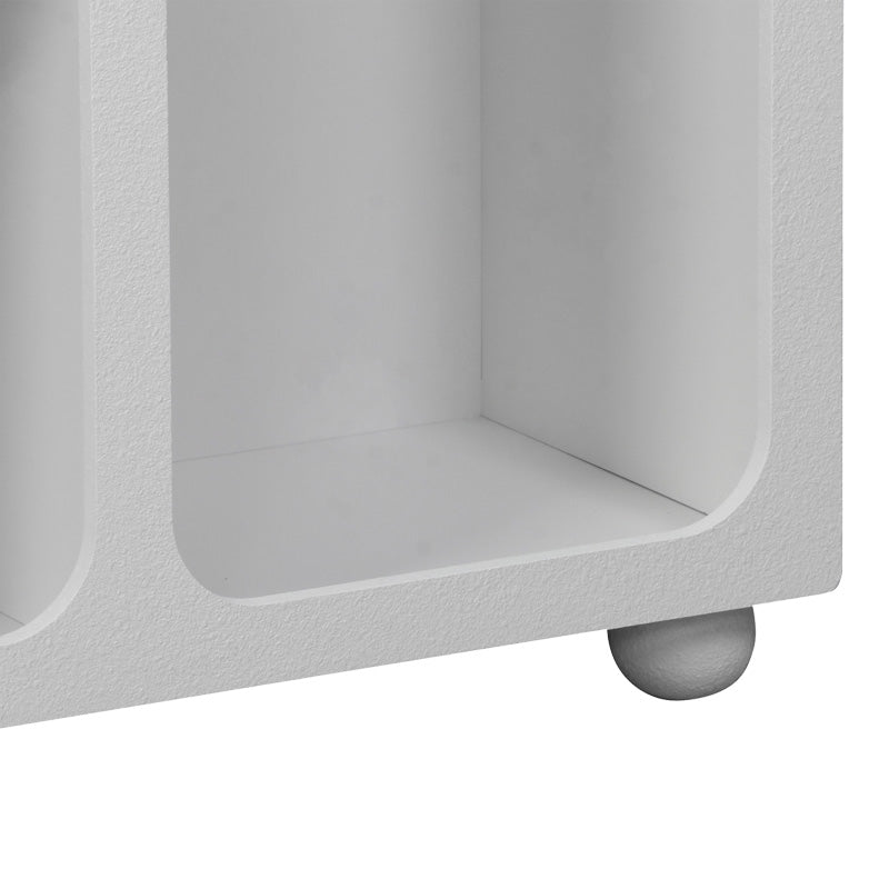 Buffet Emersi with shelves mdf in white color 164x34x76cm