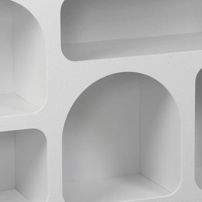 Buffet Emersi with shelves mdf in white color 164x34x76cm