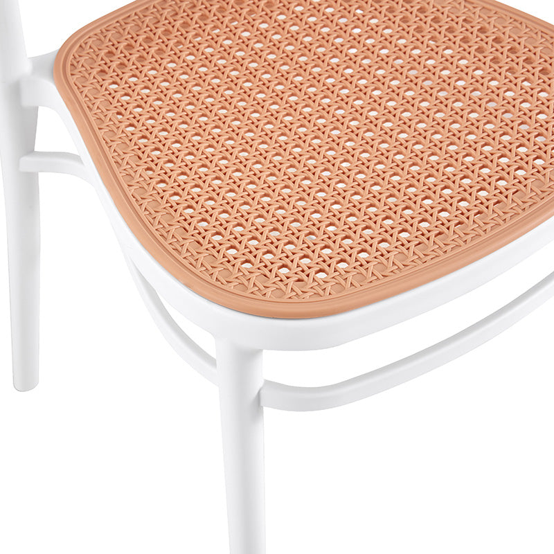 Chair Juniper pakoworld with UV protection PP beige-white 51x40.5x86.5cm