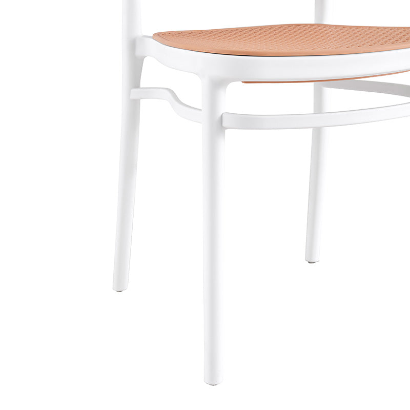 Chair Juniper pakoworld with UV protection PP beige-white 51x40.5x86.5cm