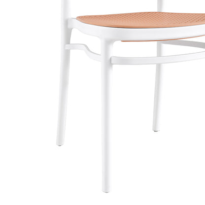 Chair Juniper pakoworld with UV protection PP beige-white 51x40.5x86.5cm