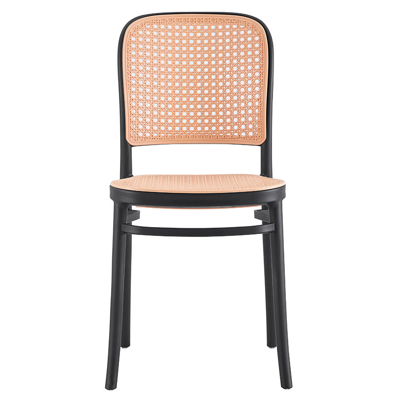 Chair Juniper pakoworld with UV protection PP black-beige 51x40.5x86.5cm