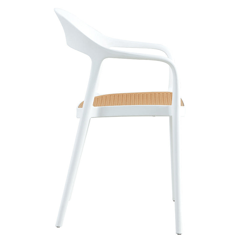 Armchair Ember pakoworld with UV protection PP beige-white 52.5x56.5x81cm