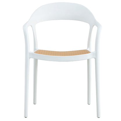 Armchair Ember pakoworld with UV protection PP beige-white 52.5x56.5x81cm