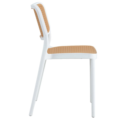 Chair Poetica pakoworld with UV protection PP beige-white 42x52x81cm