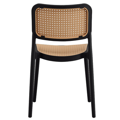 Chair Poetica pakoworld with UV protection PP beige-black 42x52x81cm