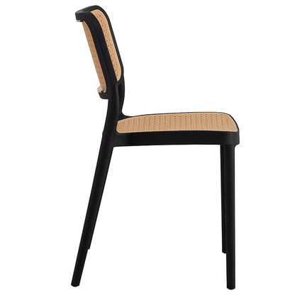 Chair Poetica pakoworld with UV protection PP beige-black 42x52x81cm