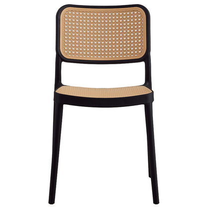 Chair Poetica pakoworld with UV protection PP beige-black 42x52x81cm