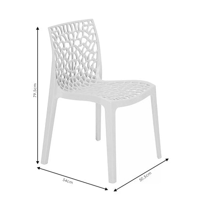 Chair Hush pakoworld with UV protection PP white 50.5x54x79.5cm